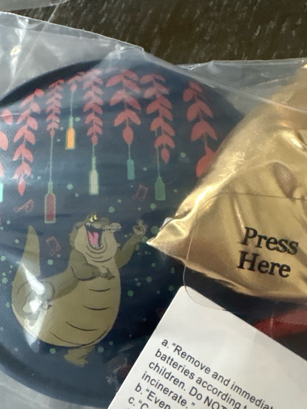 Disney parks Tianas Bayou NWT- Gold and Pink Light-Up Lotus Headband - Picture 2 of 4